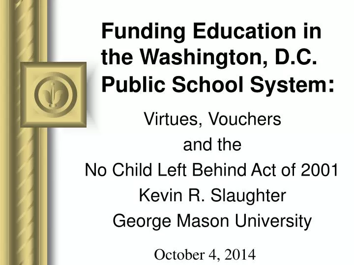 funding education in the washington d c public school system