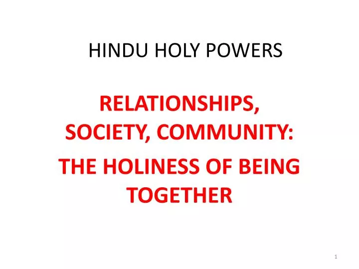 hindu holy powers
