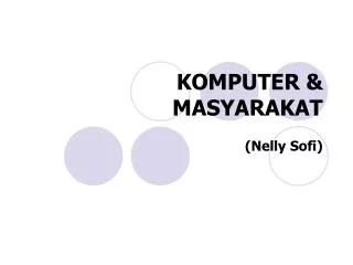 komputer masyarakat
