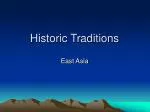Historic Traditions - slide 1