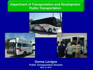 Department of Transportation and Development Public Transportation