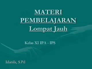 materi pembelajaran lompat jauh
