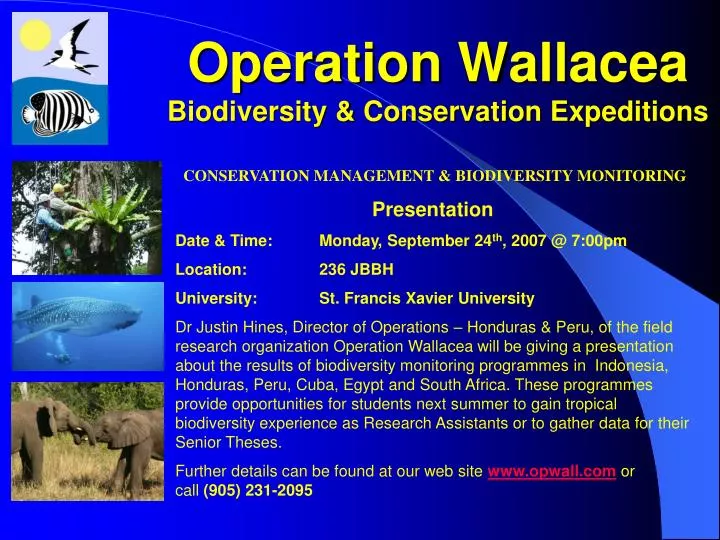 operation wallacea biodiversity conservation expeditions