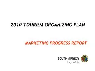 2010 TOURISM ORGANIZING PLAN