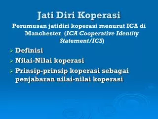 jati diri koperasi