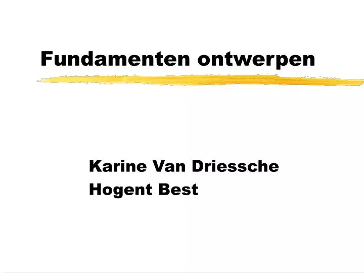 fundamenten ontwerpen