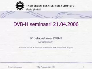 dvb h seminaari 21 04 2006