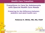 Health Care Transition - slide 1