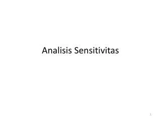 analisis sensitivitas