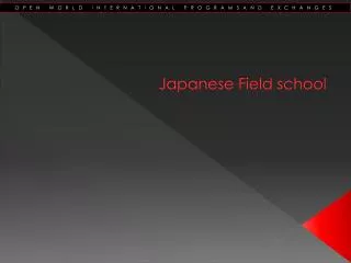Japanese Field school