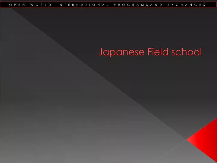 japanese field school