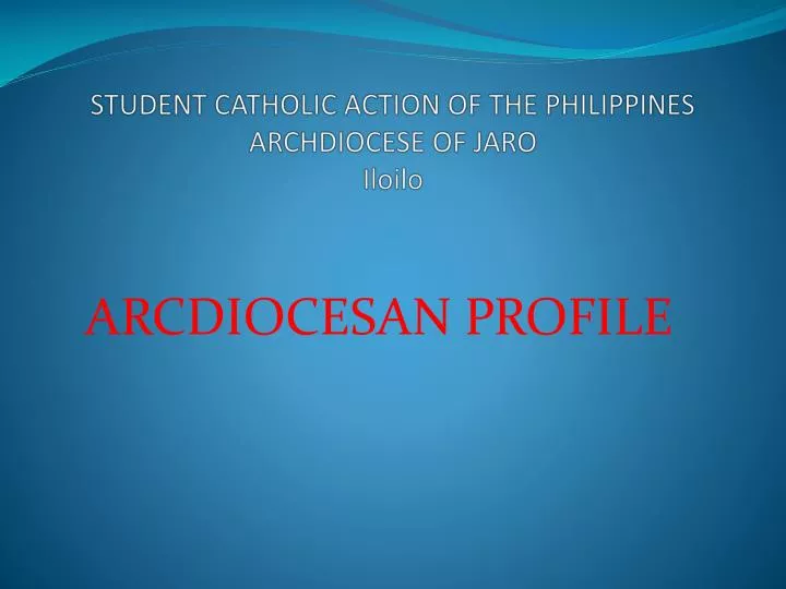 student catholic action of the philippines archdiocese of jaro iloilo
