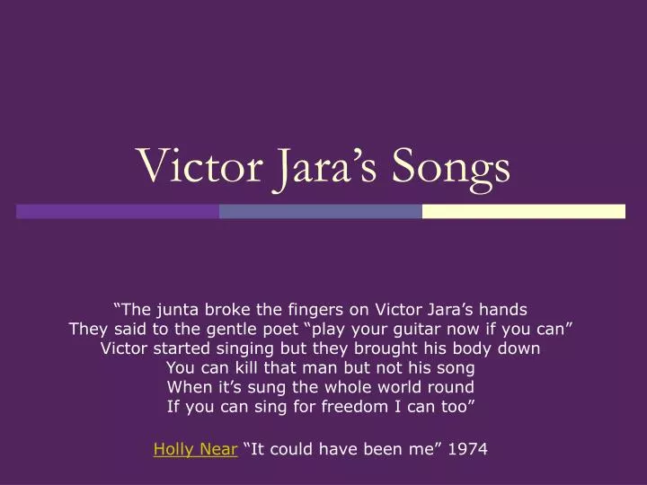 victor jara s songs