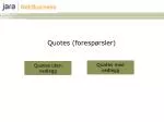 Quotes (forespørsler) - slide 1