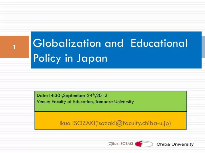 globalization and educational policy in japan