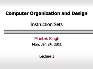 Computer Organization and Design Instruction Sets