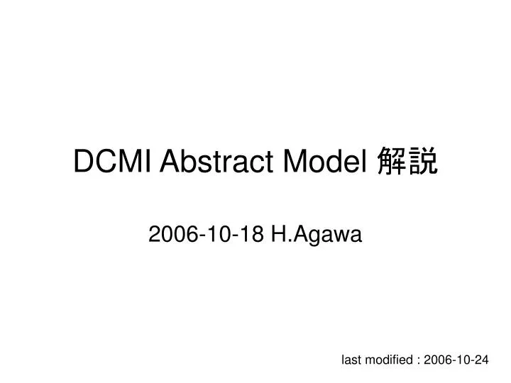 dcmi abstract model