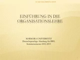 einf hrung in die organisationslehre