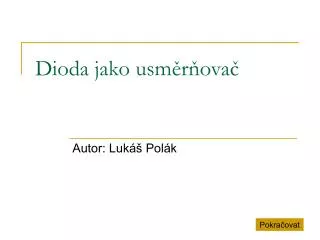dioda jako usm r ova