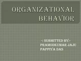 Organizational Behavior