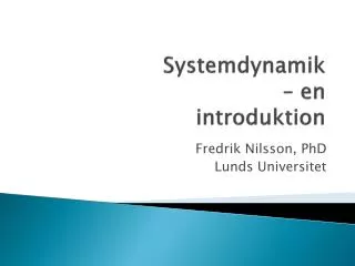 systemdynamik en introduktion