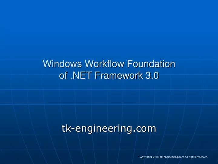 windows workflow foundation of net framework 3 0