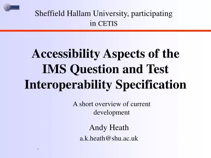 accessibility aspects of the ims question and test interoperability specification