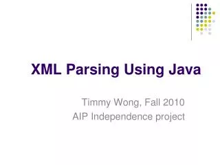 XML Parsing Using Java