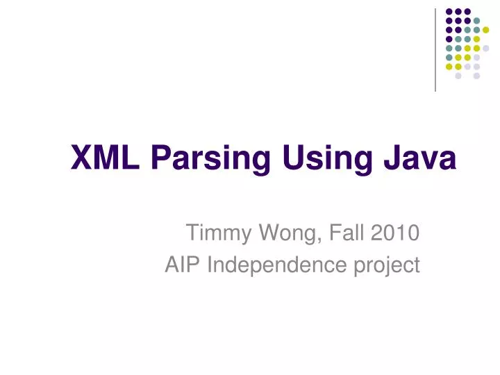 xml parsing using java