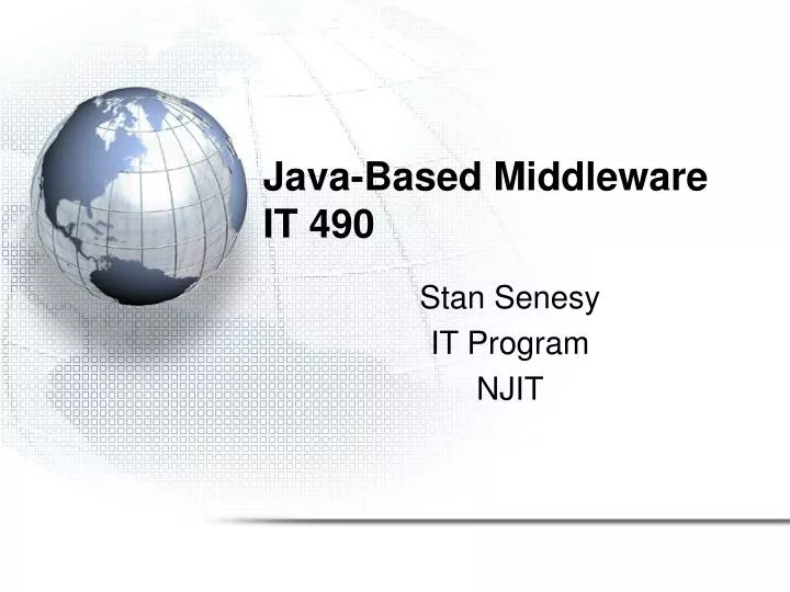 java based middleware it 490