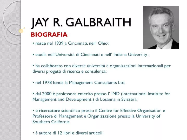 jay r galbraith