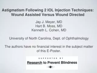 Astigmatism Following 2 IOL Injection Techniques: Wound Assisted Versus Wound Directed