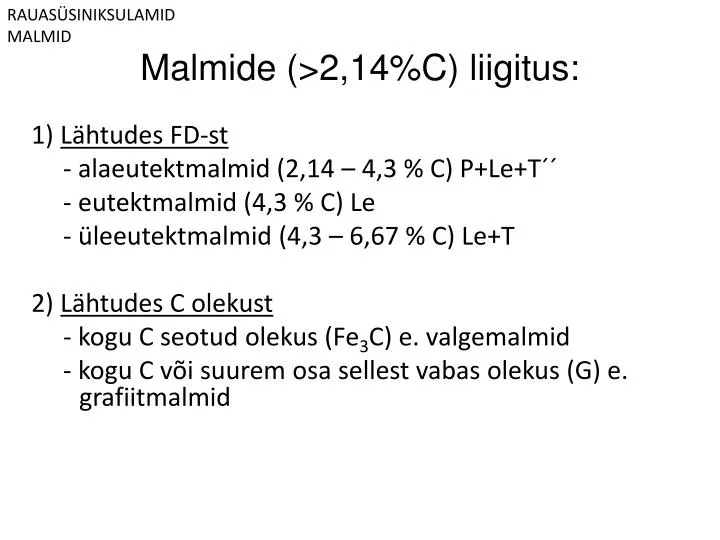 malmide 2 14 c liigitus