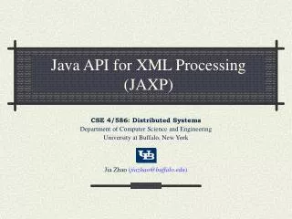 Java API for XML Processing (JAXP)