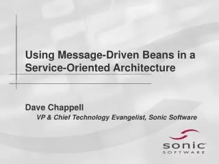 Using Message-Driven Beans in a Service-Oriented Architecture