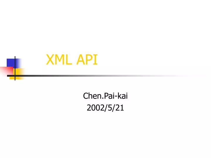 xml api