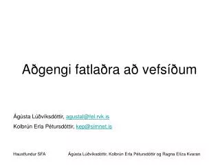 a gengi fatla ra a vefs um