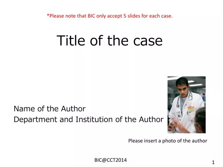 title of the case