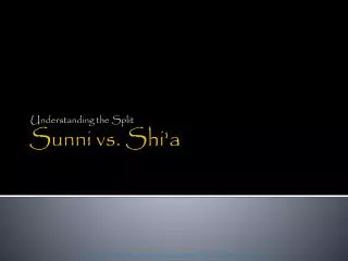 Sunni vs . Shi'a