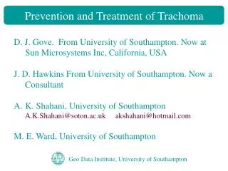 Geo Data Institute, University of Southampton