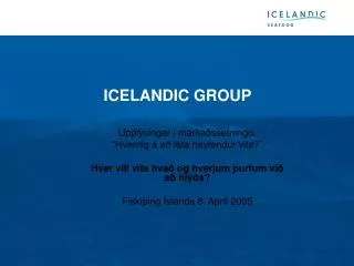icelandic group