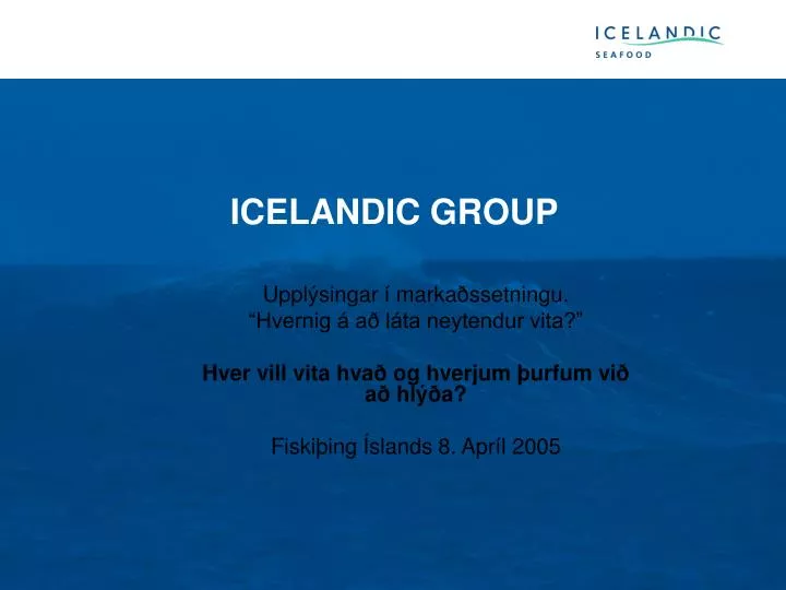 icelandic group