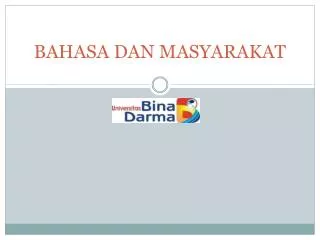 bahasa dan masyarakat