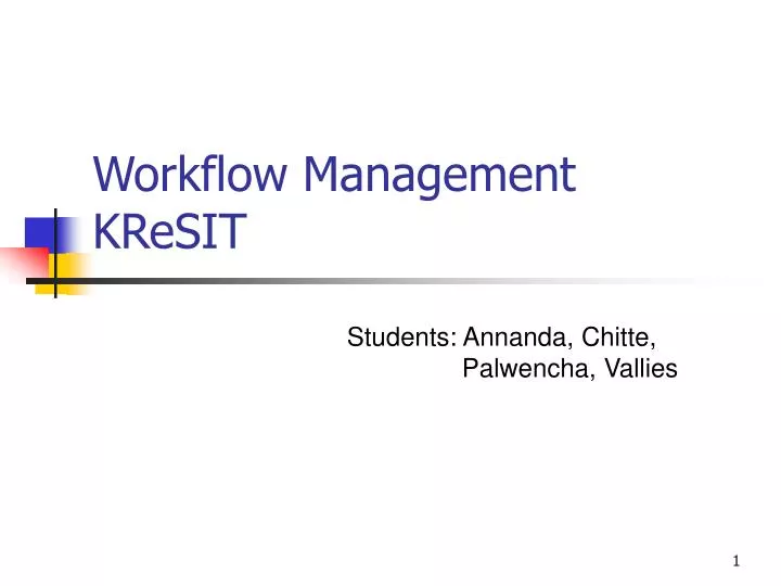 workflow management kresit