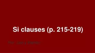 Si clauses (p. 215-219)