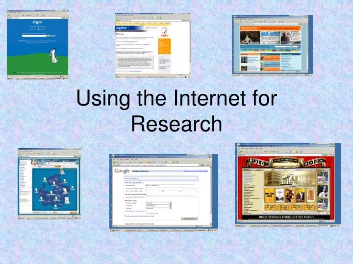using the internet for research