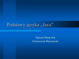 podstawy j zyka java