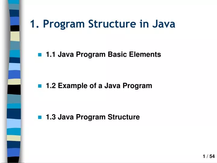 1 program structure in java