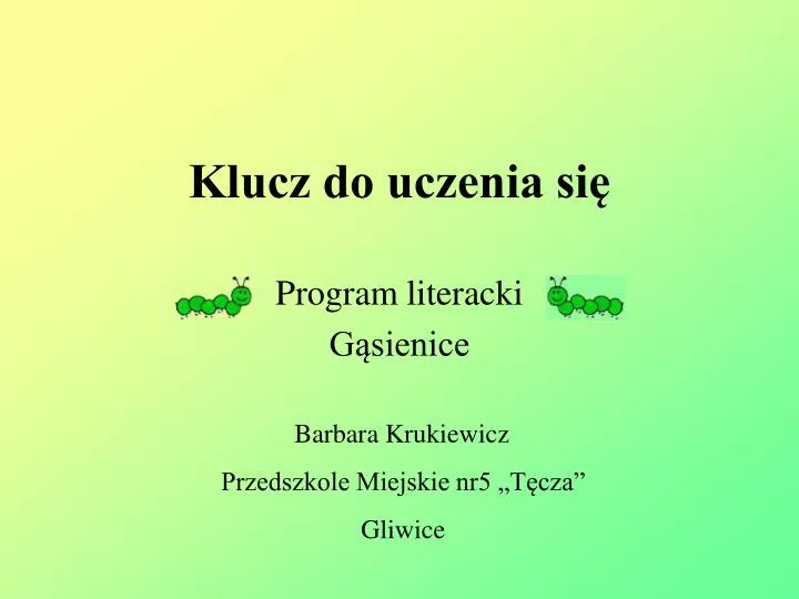 klucz do uczenia si