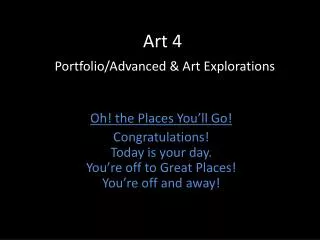 Art 4 Portfolio/Advanced &amp; Art Explorations